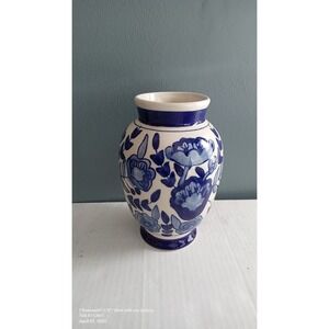 Floral Vase Blue White Ceramic‎ Flower Vase Table Decor Home Decor